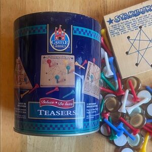 Mind Magic Board Game Set with Colorful Pieces and Portable Travel Tin